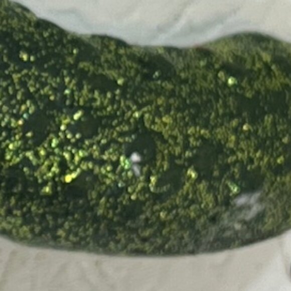 Green Sparkle Pickle Blown Glass Christmas Tree Holiday Ornament 3.75" - Picture 8 of 8